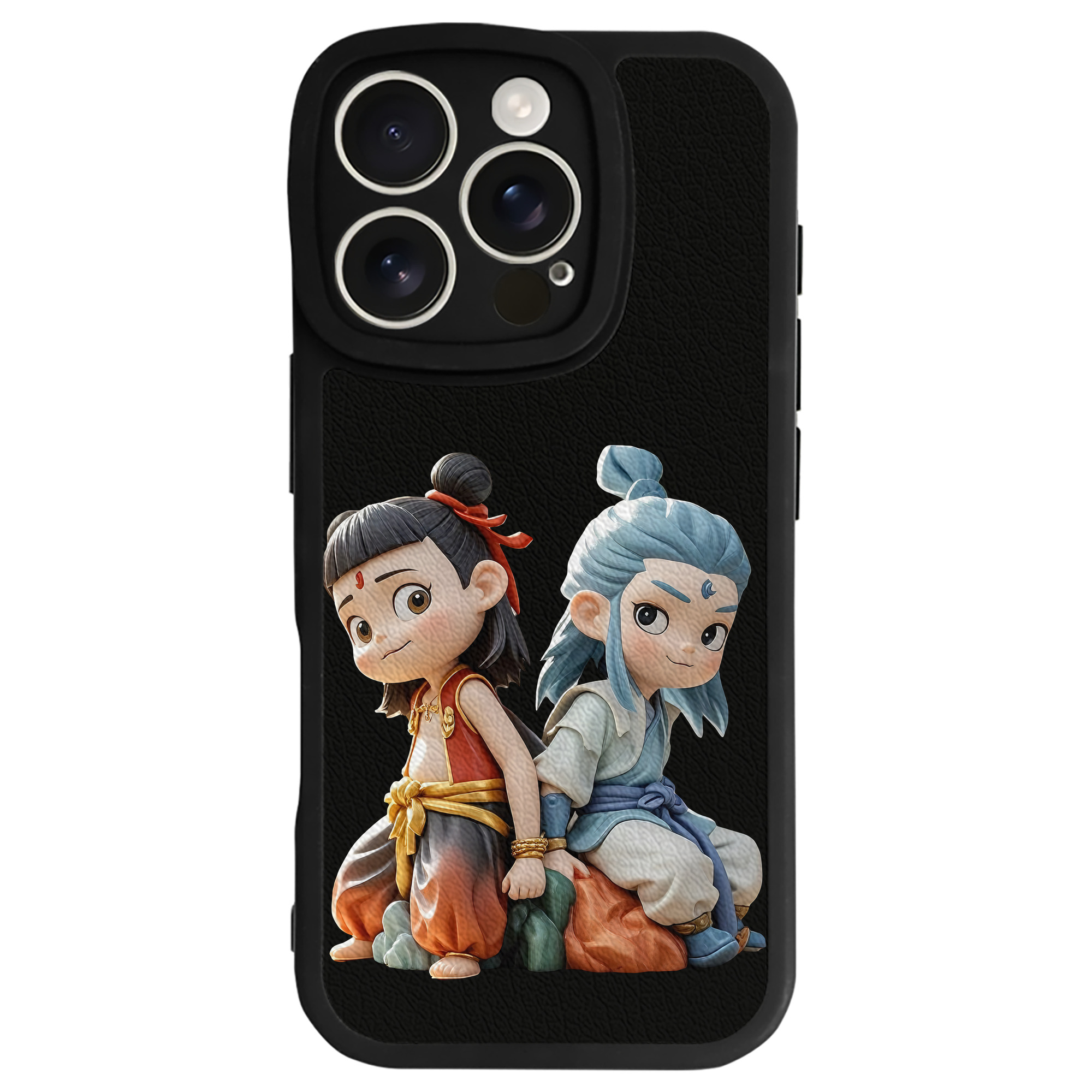 （画像用） Ne Zha 2 ナタ 魔童の大暴れ 【iPhone 16シリーズ対応】シリコンスマホケース（レザー調） 材質：シリコン